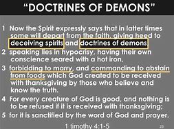 Image result for false doctrine and doctrines of demons in the church today